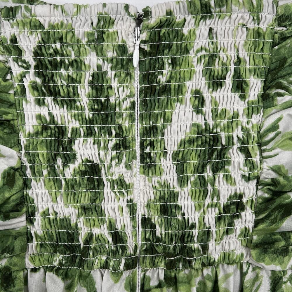 Abercrombie & Fitch Green and White Strapless Floral Romper - Picture 8 of 10
